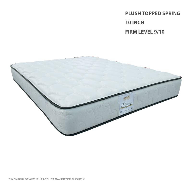10 INCH MAXCOIL PIERRE PREMIUM PLUSH TOPPED SPRING MATTRESS 1B